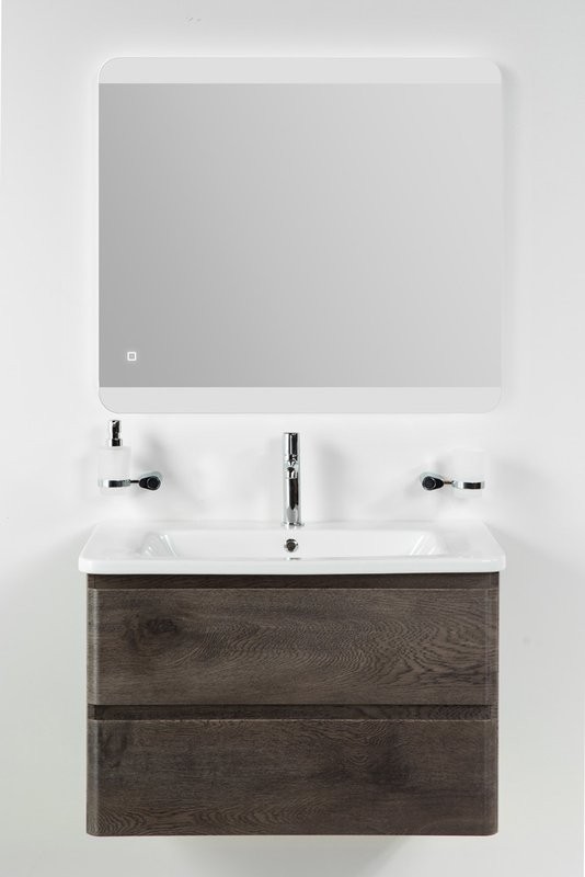 Тумба под раковину BelBagno Albano-Cer 80 подвесная, robere nature grigio