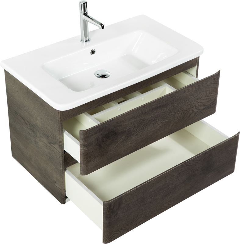 Тумба под раковину BelBagno Albano-Cer 80 подвесная, robere nature grigio