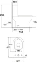 Унитаз-компакт напольный Agger AT03000 с микролифтом