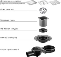 Душевой трап Berges Platz Antik 091160, 10x10 см, хром