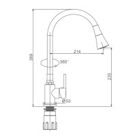 Смеситель для кухни Splenka S201.4307.05, сатин