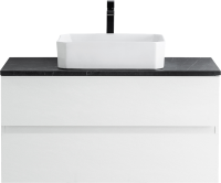 Тумба с раковиной Cezares Molveno 46 100 bianco ghiaccio, со столешницей