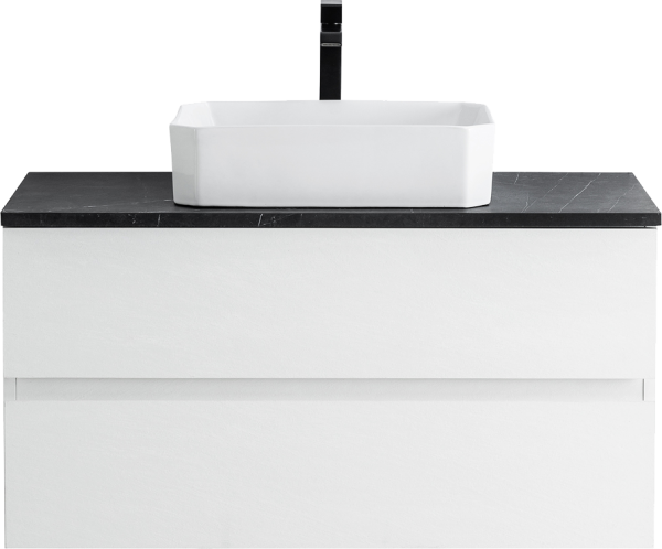 Тумба с раковиной Cezares Molveno 46 100 bianco ghiaccio, со столешницей