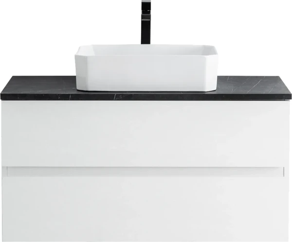 Тумба с раковиной Cezares Molveno 46 100 bianco ghiaccio, со столешницей