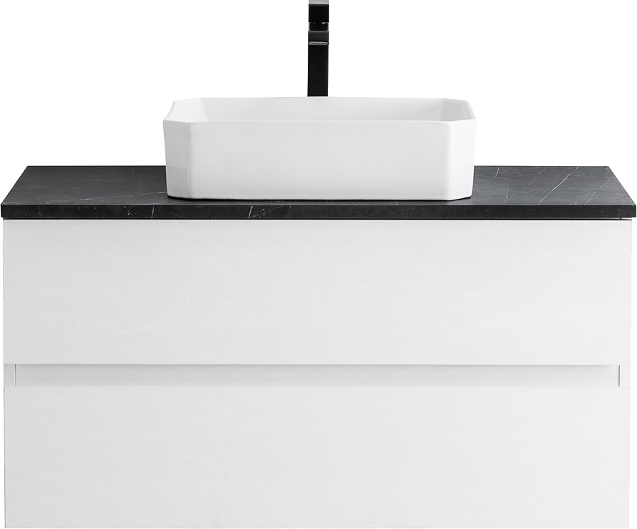 Тумба с раковиной Cezares Molveno 46 100 bianco ghiaccio, со столешницей