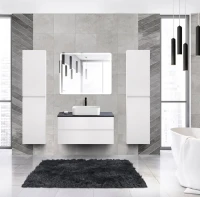 Тумба с раковиной Cezares Molveno 46 100 bianco ghiaccio, со столешницей