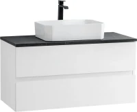 Тумба с раковиной Cezares Molveno 46 100 bianco ghiaccio, со столешницей