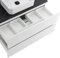 Тумба с раковиной Cezares Molveno 46 100 bianco ghiaccio, со столешницей