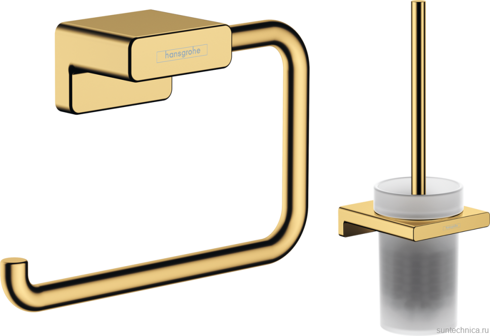 Набор Ершик Hansgrohe AddStoris 41752990 полированное золото + Держатель 41771990 полированное золото
