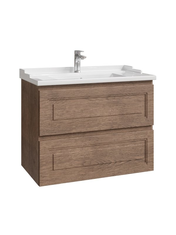 Тумба с раковиной Caprigo Wales 80 светлый орех