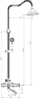 Душевая стойка Zorg Antic A 103DS-SL