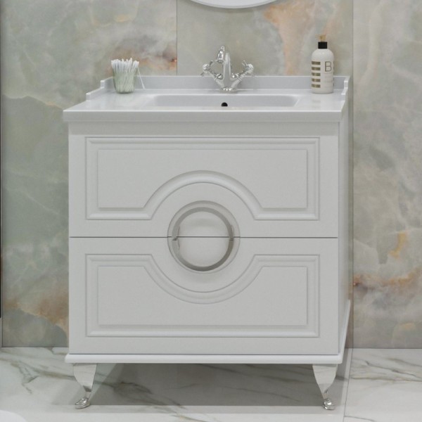 Тумба с раковиной Caprigo Valletta 80 белая