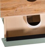 Мебель для ванной комнаты Runo Орлеан 70 зеленая, дуб натуральный, раковина Nuovo 50