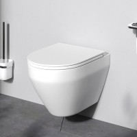 Унитаз подвесной AM.PM Spirit V2.0 FlashClean с микролифтом, белый матовый