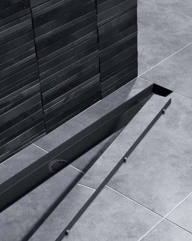 Душевой трап (лоток) Timo Drain Systems DS230206/03 600 двусторонняя панель plate под плитку, черный