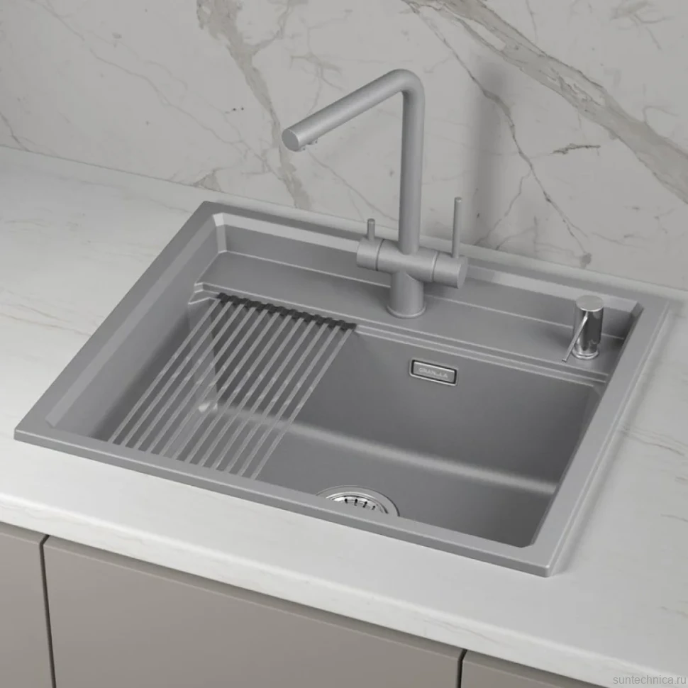 Мойка кухонная Granula Kitchen Space 6003i алюминиум