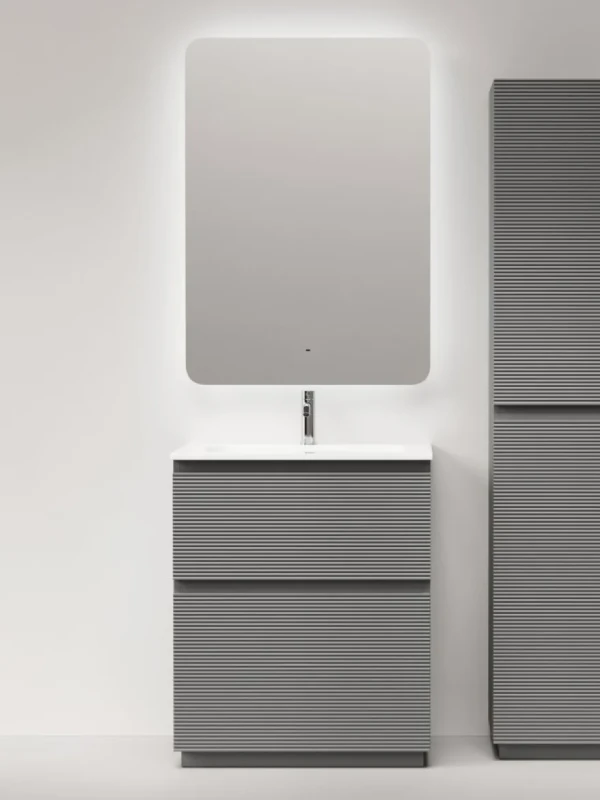 Мебель для ванной комнаты Sancos Folk Floor 70 напольная, ergraut soft, раковина CN7031