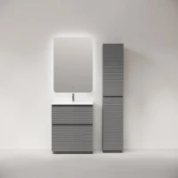 Мебель для ванной комнаты Sancos Folk Floor 70 напольная, ergraut soft, раковина CN7031