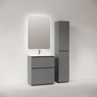 Мебель для ванной комнаты Sancos Folk Floor 70 напольная, ergraut soft, раковина CN7031