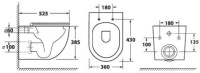 Унитаз подвесной Owl 1975 Wave TOWLT190801 безободковый, система смыва Торнадо