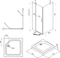 Душевой уголок Triton Йота -Блэк Щ0000054037 90х90