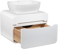 Мебель для ванной комнаты Runo Ницца 60 белая, раковина Tre 50