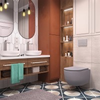 Унитаз подвесной Wellsee Croquis 182614001 безободковый, с микролифтом, матовый серый