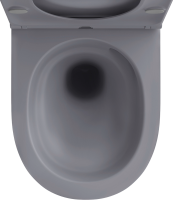 Унитаз подвесной Wellsee Croquis 182614001 безободковый, с микролифтом, матовый серый