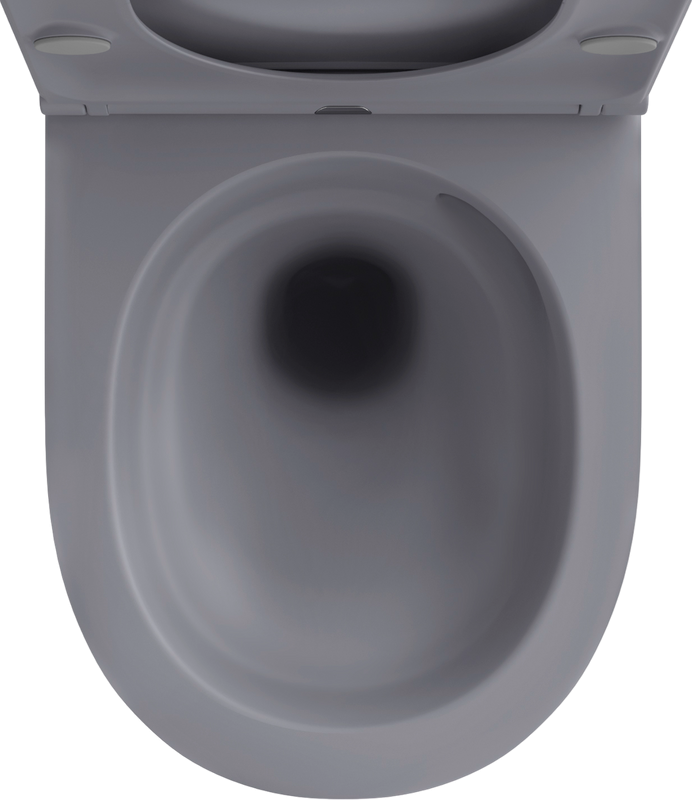 Унитаз подвесной Wellsee Croquis 182614001 безободковый, с микролифтом, матовый серый