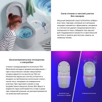 Унитаз подвесной Wellsee Croquis 182614001 безободковый, с микролифтом, матовый серый