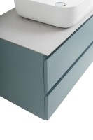 Тумба под раковину со столешницей BelBagno Kraft 90 подвесная, матовая голубая, столешница kep-90-bo