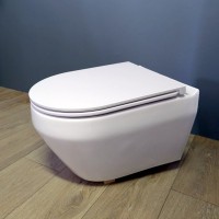 Унитаз подвесной Teymi Demi T40208 с микрофлитом, безободковый, белый