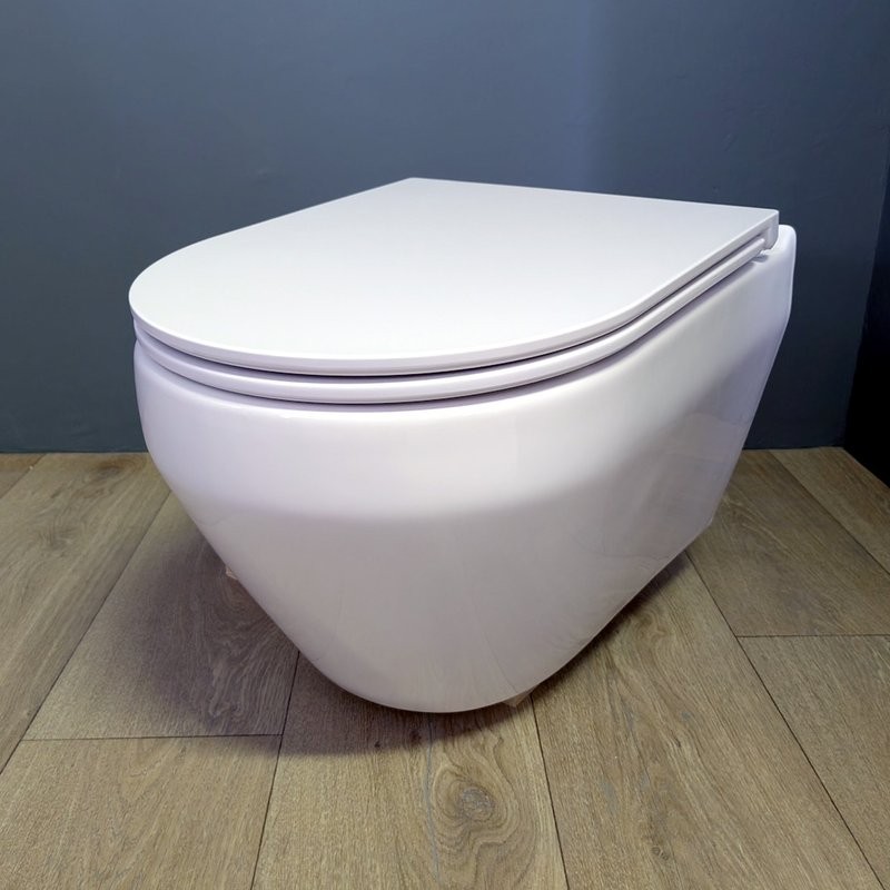 Унитаз подвесной Teymi Demi T40208 с микрофлитом, безободковый, белый