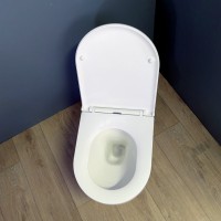 Унитаз подвесной Teymi Demi T40208 с микрофлитом, безободковый, белый