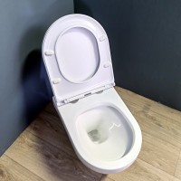 Унитаз подвесной Teymi Demi T40208 с микрофлитом, безободковый, белый