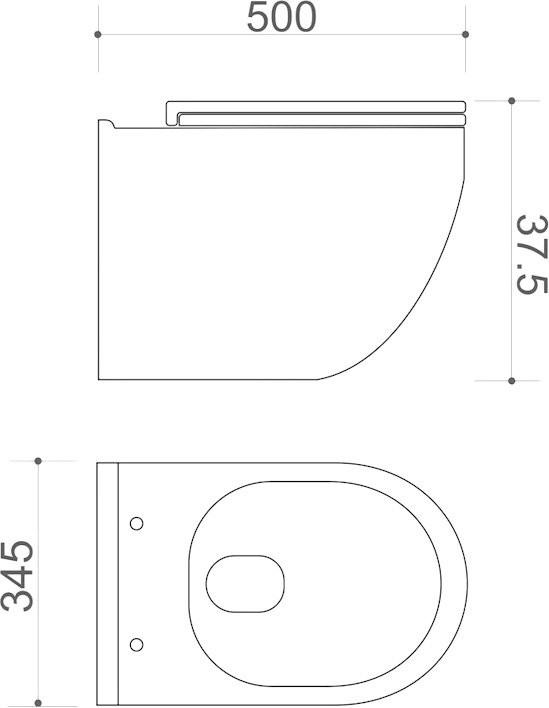 Унитаз подвесной Teymi Demi T40208 с микрофлитом, безободковый, белый