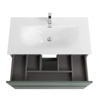 Тумба с раковиной BelBagno Kraft 80 подвесная, матовая еловая, раковина bb-8099-80