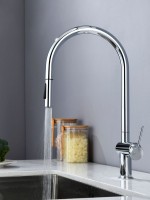 Смеситель для кухни AQUAme Cucina с выдвижным изливом AQM9901CR