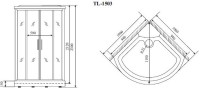 Душевая кабина Timo Lux TL-1503 с сиденьем