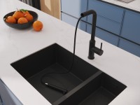 Смеситель для кухни Cersanit Флавис (Flavis) 68247 матовый черный