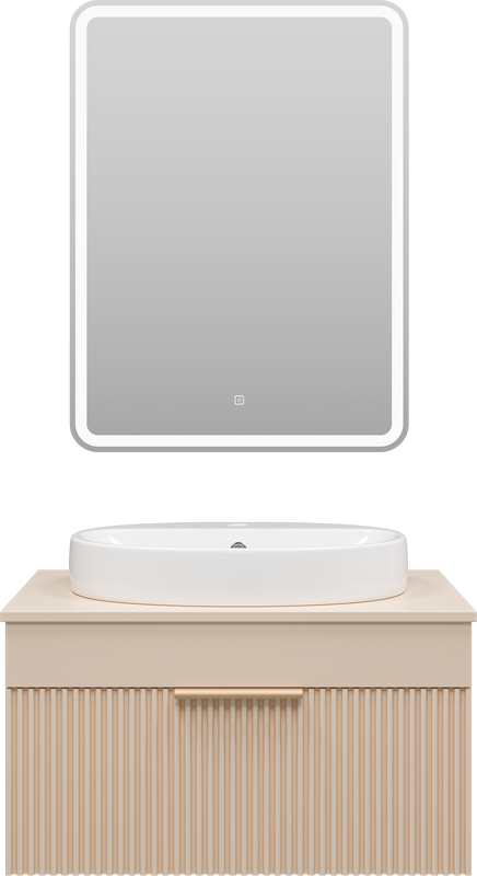 Мебель для ванной комнаты Brevita Enfida 70 подвесная, бежевая