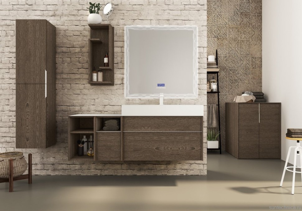 Зеркало Cezares 90х90, с LED-подсветкой, с антизапотевателем