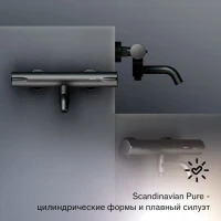 Термостатический смеситель Damixa Scandinavian Pure 363000300 для ванны с душем, черный