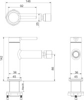 Смеситель для биде Excellent Pi AREX.1203CR
