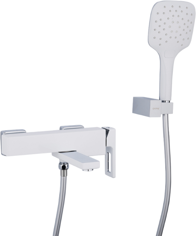 Смеситель для ванны с душем Gappo G17-8 G3217-8 белый, хром