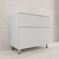 Тумба с раковиной Style Line Лима Plus 90 напольная, эмаль, белая матовая