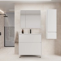 Тумба с раковиной Style Line Лима Plus 90 напольная, эмаль, белая матовая