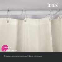 Штора для ванной IDDIS Base BD04P18i11 180х200, бежевая