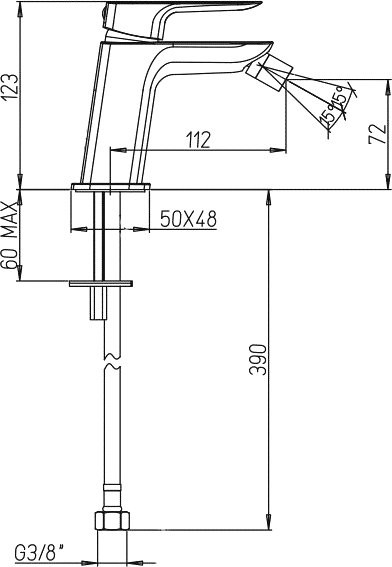Смеситель для биде Paini Nove 09YO304 черный