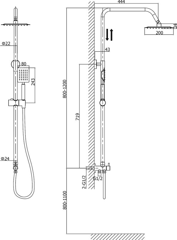 Душевая стойка Rush Bella BL4535-115